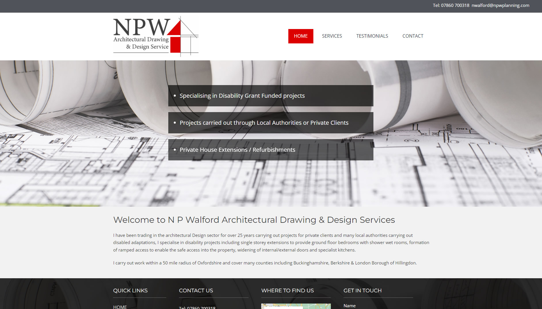 N P Walford Architectural Drawing & Design Services